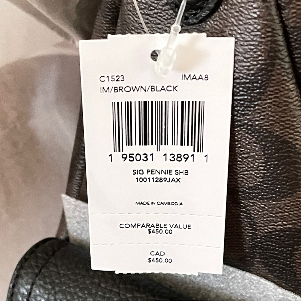 Coach Pennie Shoulder Bag In Signature Canvas - Picture 9 of 9